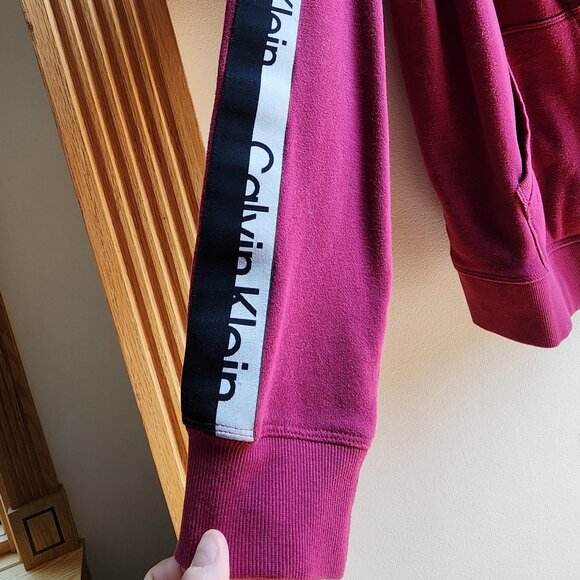 Calvin Klein Performance Pink/Black Zip-Up Hooded Sweatshirt Size Large - Picture 7 of 14